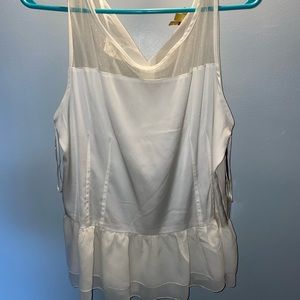 White/Cream Business Tank Top Blouse Brand New
